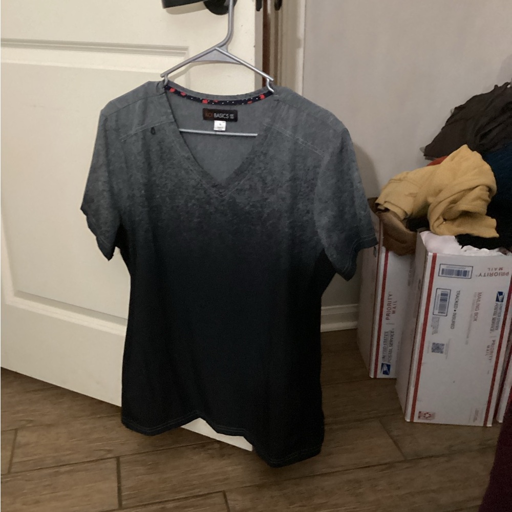Women's Gray V-Neck scrub top